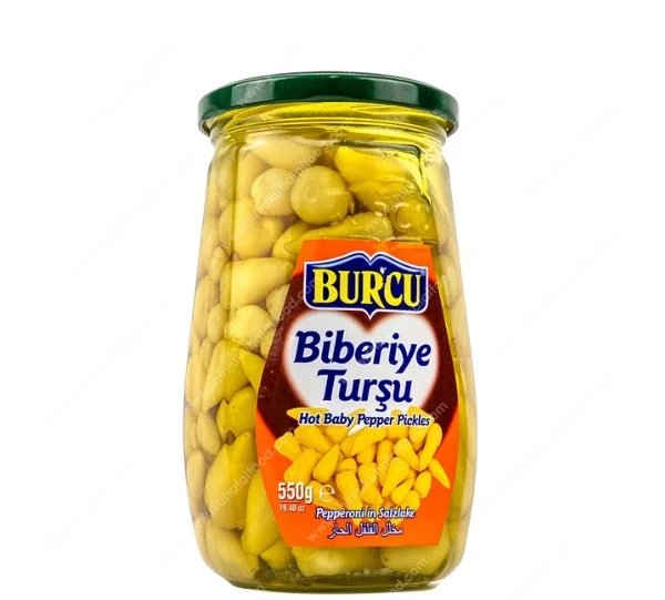 Burcu Hot Baby Pepper Pickles (550g)